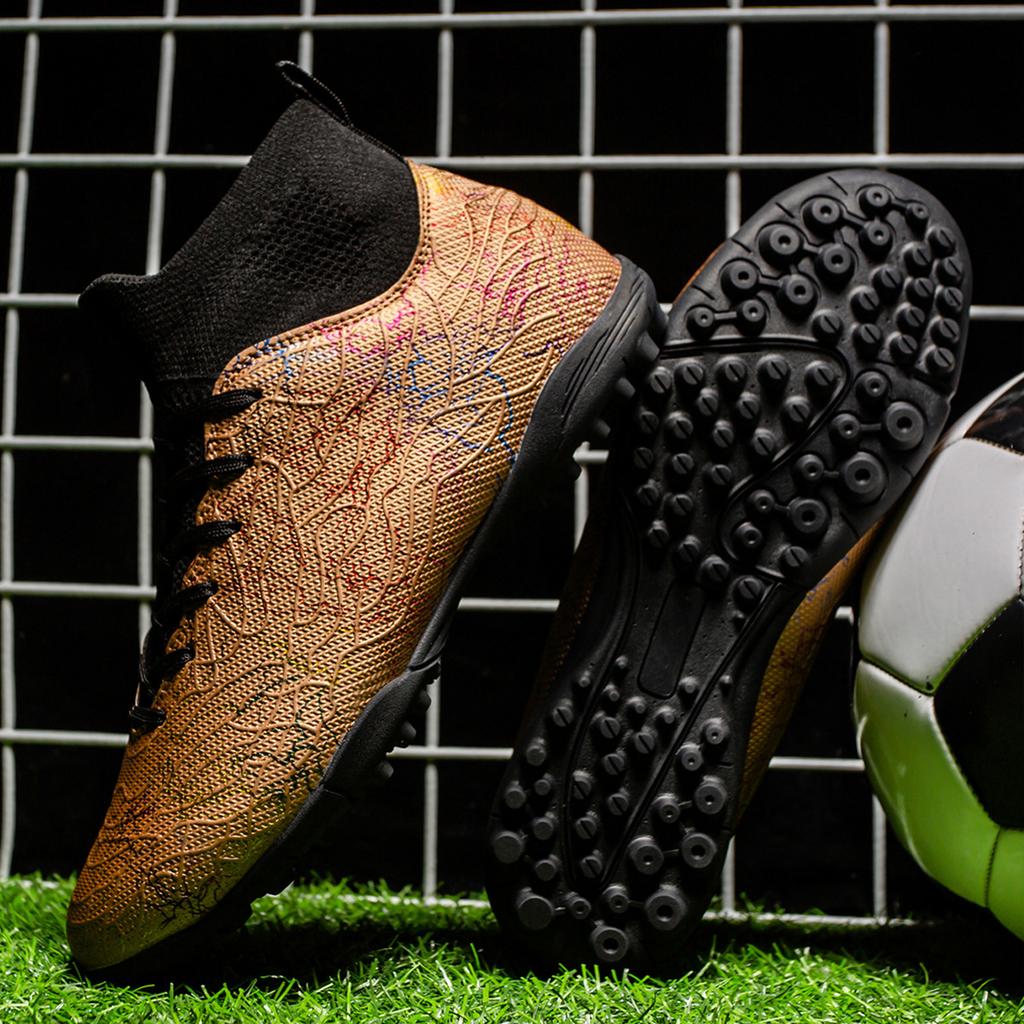 High-top Football Shoes Broken Nails Long Nails Professional Grass Football Training Shoes Men's Football Shoes Manufacturers Help 2025