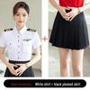 Dámská profesionální bílá košile s krátkým rukávem - Formální uniforma pro vysokorychlostní železnici a letušky