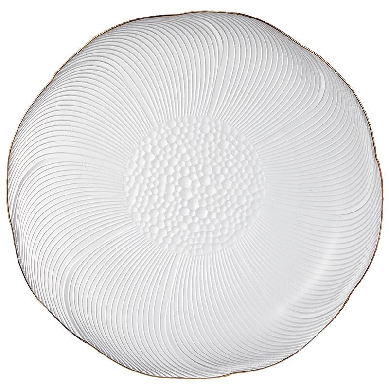 ZISIZ Elegant Glass Snack & Dinner Plate
