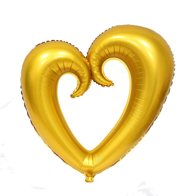 10pcs 36-Inch Giant Heart Foil Balloons with Hook for Wedding Valentine's Day & Birthday Party Decor Helium Ballon