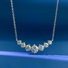 Moissanite D Color Princess Necklace - Sterling Silver S925 Clavicle Chain, 1 Carat High-End Pendant