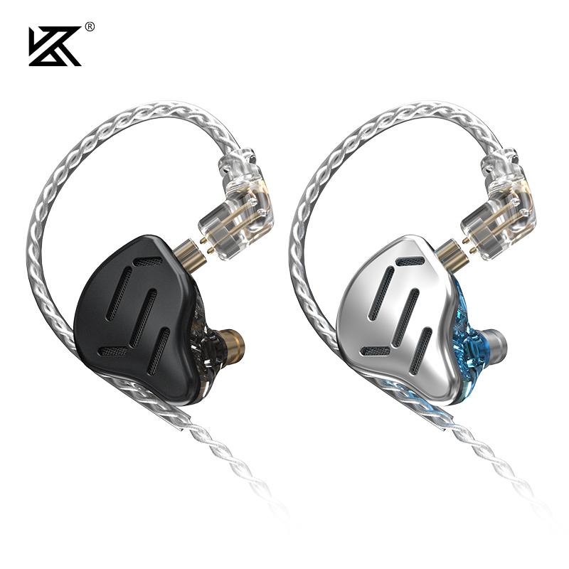 KZ ZAX 1DD+5BA In-ear HIFI Monitoring Music In-ear Wired Headphones Sports Game Android Bass 3.5MM Interchangeable Earbuds
