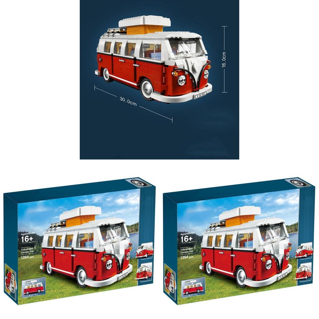 Volkswagen Bus T1 Building Blocks Set With Diy Assembly For Kids And Adults