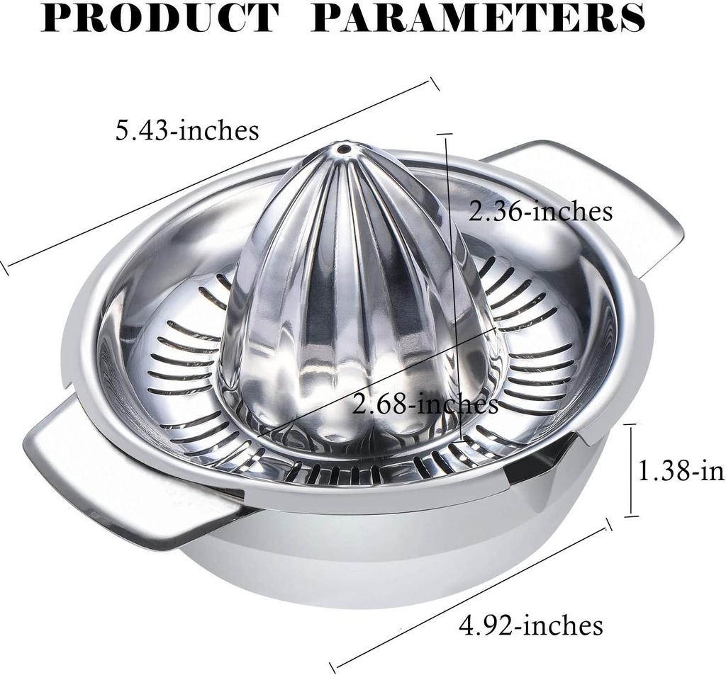 304 Stainless Steel Lemon Orange Juice Squeezer Blender Juicer Maker Hand Manual Press Kitchen Household Small Juice Extractor