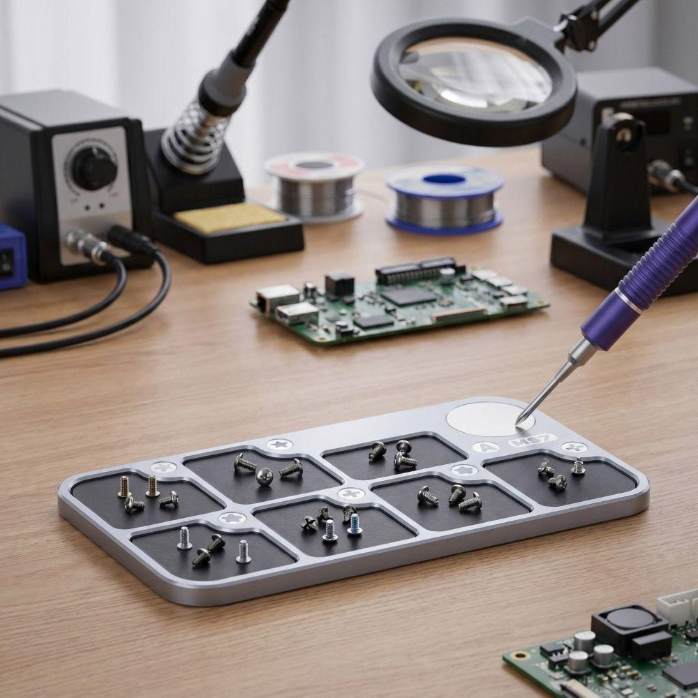 Rubber Mat Magnetic Screw Storage Tray Strong Magnet Module MS7 Screw Tray  Storage Tools