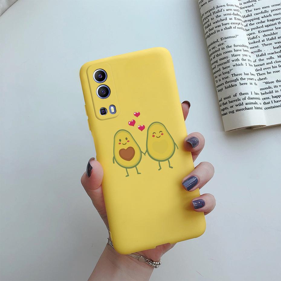 For vivo Y72 5G Case Soft TPU Silicone Cute Cartoon Shell Phone Back Cover for vivo Y72 5G V2041 Case Fundas Coque Etui Bumper