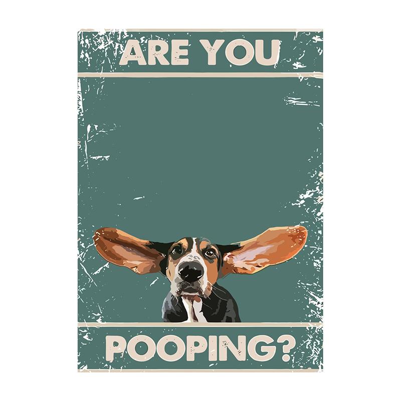 Are You Pooping Posters Bathroom Funny Bathroom Sign Canvas Painting Cute Black Cat Print Wall Art Picture Toilet Decoration