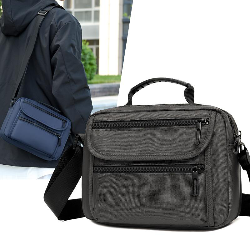 New Men's Bag Simple Trend Shoulder Messenger Bag Casual Men's Handbag Business Solid Color Shoulder Bag