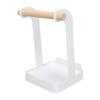Pot Lid Holder Rack Multifunction Prevent Slip Iron Basin Wood Rack Cooking Tool Spatula Stand