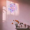 Charming Rainbow Star Pattern Wind Spinner 2D Metal Garden Decor for Outdoor Use Thanksgiving Christmas Decoration with 360 Rotating Hook Kinetic Wind