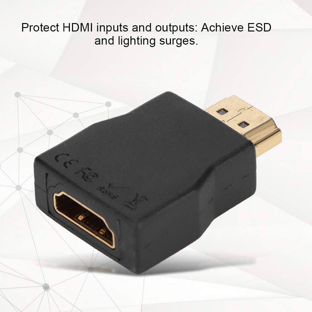 HDMI Lightning Protector, Portable Mini HDMI 1.4 Input Output Protector for ESD and Surge HDCP 4K 30Hz