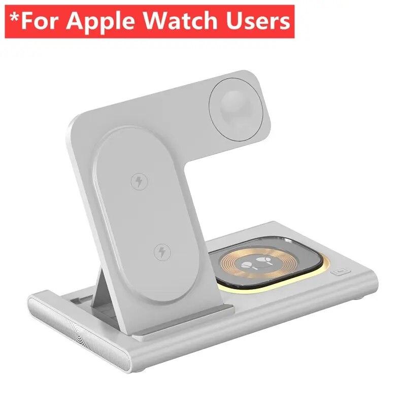 3 In 1 Wireless Charger Stand Pad For Samsung S22 S21 Galaxy Watch 5 4 Active Buds iPhone 15 14 13 12 11 Fast Charging Dock Station