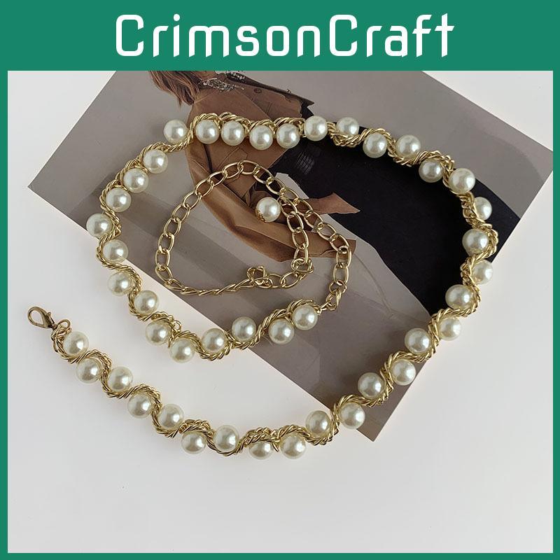 Stylish Korean Women's Pearl Waist Chain Elegant Dress Accessory For Fashionable Outfits
