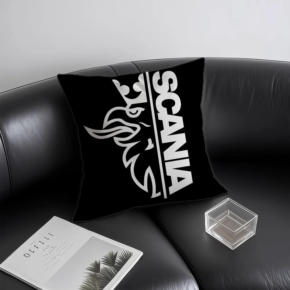 S-S-Scanias Pillow Case Anti-dustmite Pillowcase Invisible Zipper Silky Short Plush Sofa Cushion Cover