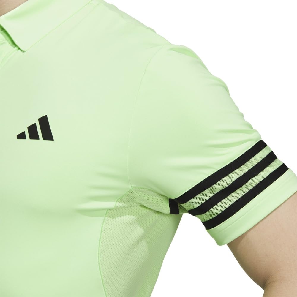 Golf 3 Stripes Mesh Vent Polo Green Spark [Adidas Golf] Men's