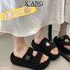 Small Thick-soled Heightening Slippers for Women's Summer Wear New Models with Skirts, Beach Vacation One-word Cool Slippers