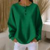 Women's Casual Shirts Long Sleeve Tops Button Up V Neck Loose Knit Fall Favorites For Women
