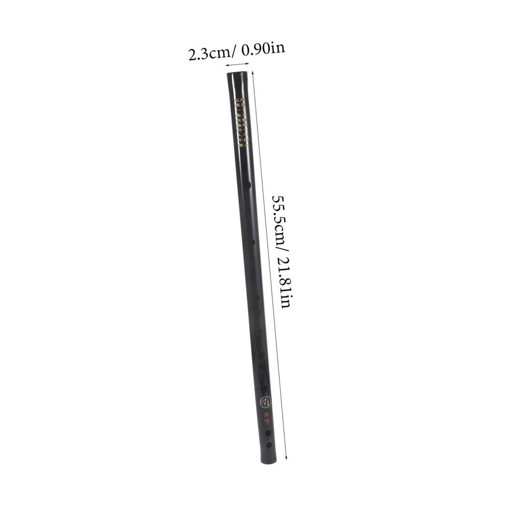 Abaodam Black Flute Woodwind Baroque for Adults and Traditional Chinese Flute with Ribbon Instrument, Antique-Style Flute, Style, Beginners, Black,