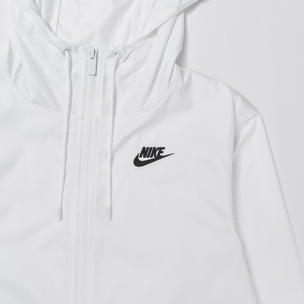 Nike Sportkleding Essentieel Afstotend Effen Kleur Met Capuchon Ritssluiting Casual Lange Mouwen Jas Uniseks Bovenkleding Wit DM6179-100