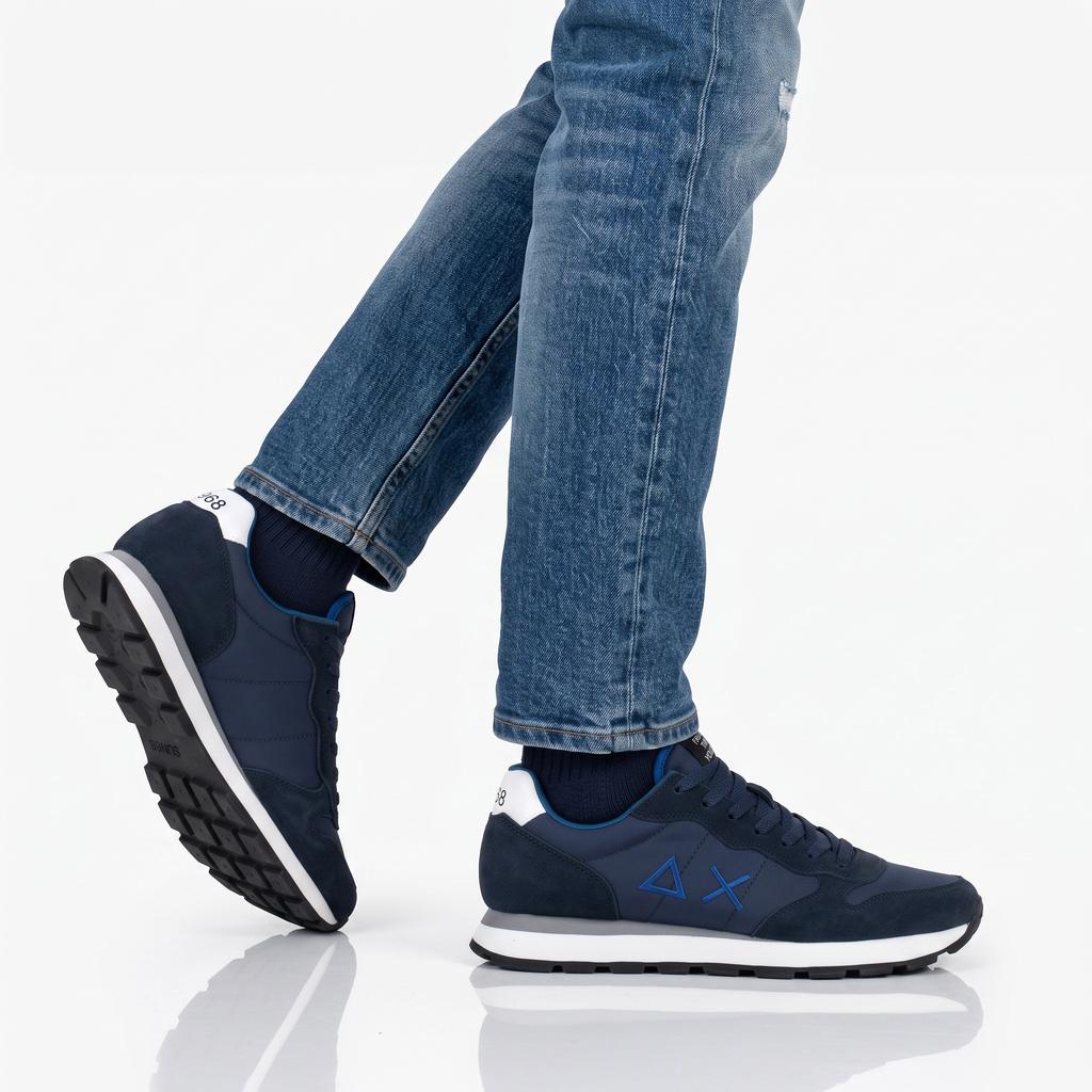 SUN68 Tom Solid - Herren Sneakers Schuhe Navy-Blau Z46101-07 ORIGINAL