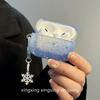 ins autumn and winter smudge blue snowflake suitable for AirPods1 Apple protective case Bluetooth pro1 earphone case 1st generation soft