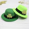 St. Patrick's Day Green Hat Hairpin Shamrock Top Hat Decoration Adult Kids Irish Festival Headwear Cap