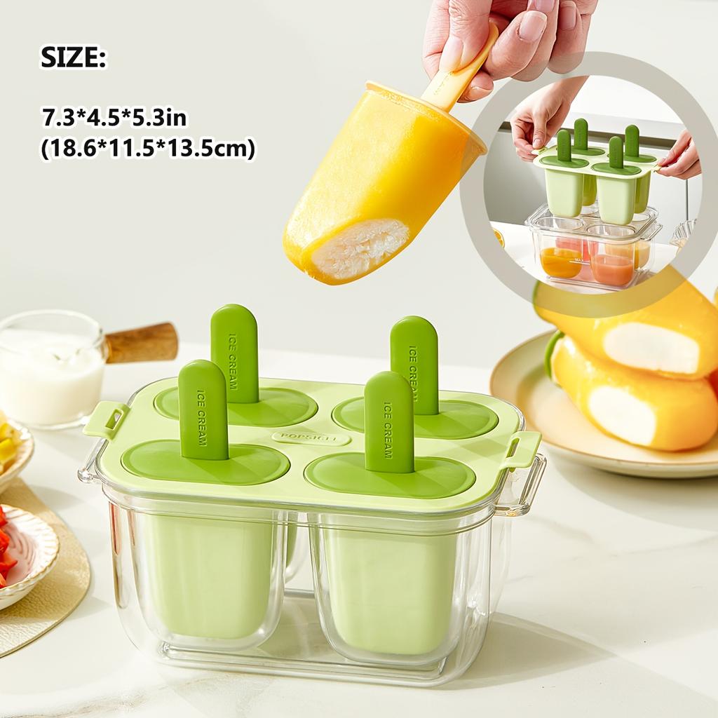 Popsicle Molds Set Ice Lolly Mold Frozen Lolly Popsicle Maker Homemade Ice Cream Mold with Popsicle Holder Easy To Use And Remov