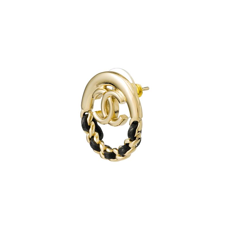 

CHANEL Fashion Classic Double C Logo Earrings Women s Gold золотий