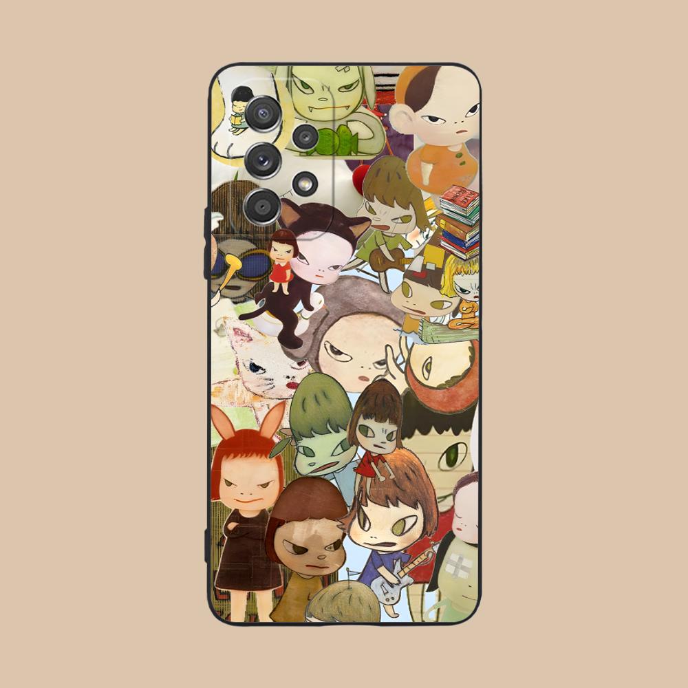 Anime Yoshitomo Nara Phone Case for Samsung Galaxy M55 54 42 35 34 33 32 23 22 15 14 13 12 F55 5G Colorful Cover Pretty Cover
