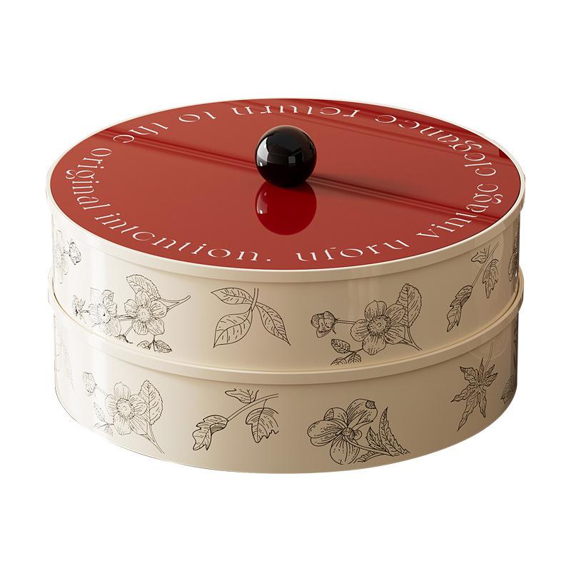 Retro Style Snack and Fruit Bowl - Large Capacity with Divided Sections for Home Decor