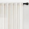 Homaxy Linen Semi Sheer Curtain 2 Panels Light Filtering Drapes with Rod Pocket Back Tab for Living Room Bedroom Farmhouse Decor