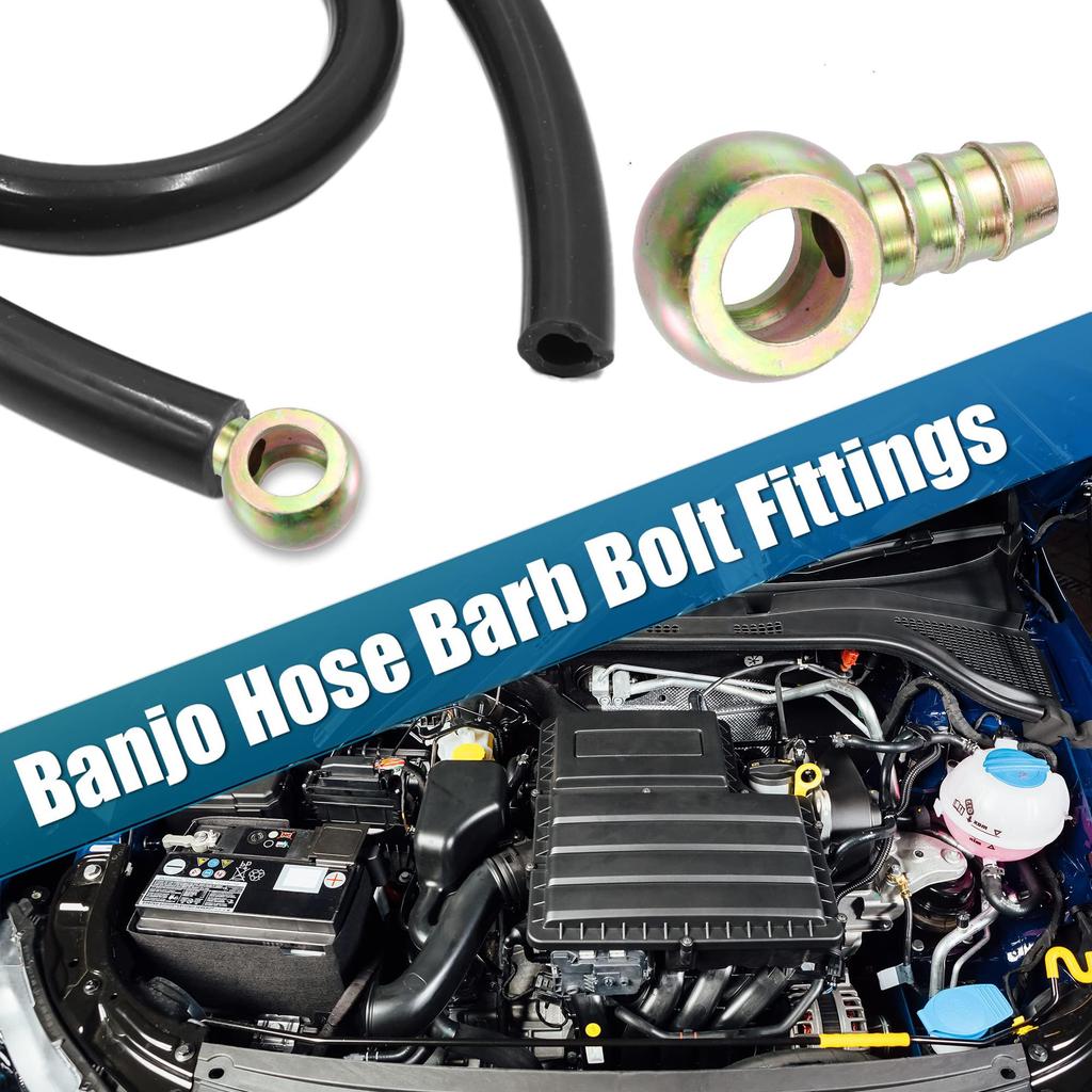 Edinstry Banjo Hose Tool 4pcs 18mm Banjo Hose Barb Bolt Fitting Banjo Bolt Washer Metal 16mm 18mm Car Gasket