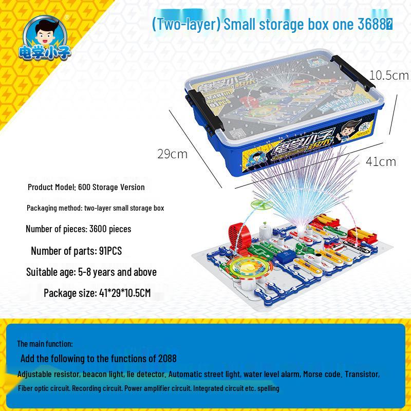 Kid's Electronic Circuit Building Blocks STEM Toy - Models 6688, 9988, 3688