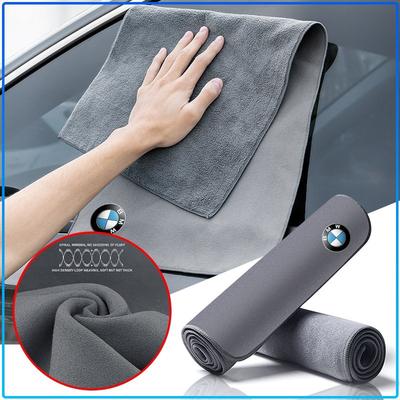 For E60 E46 E39 E38 E90 E36 F30 E30 E31 E34 F10 F20 E87 E92 E91 E53 E70 X1 X5 X3 X6 1Pcs Microfiber Cleaning Car Towel Clean Rags Emblem