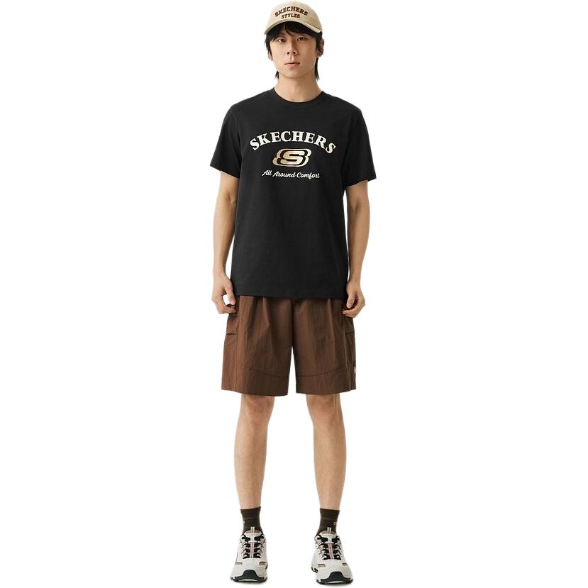 Skechers Comfortable Breathable Antibacterial Crew Neck T-Shirt Unisex Tops L226U067-0018