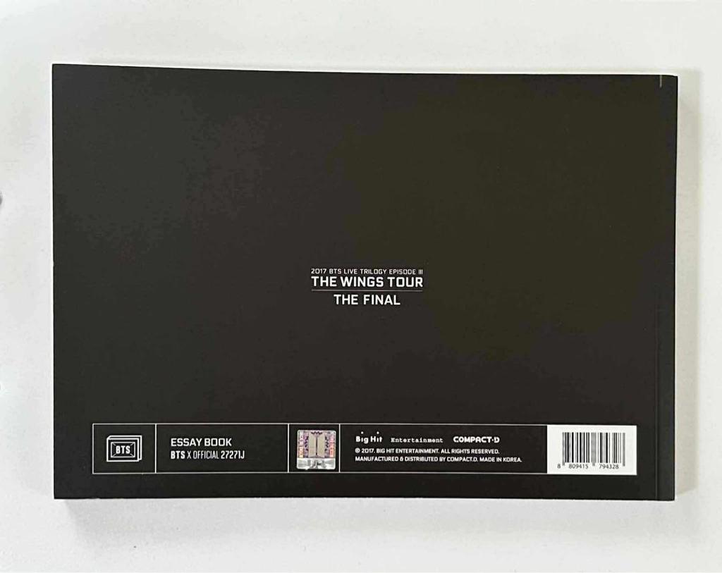 [USED] WINGS TOUR FINAL Official Essay Book Seokjin JIN