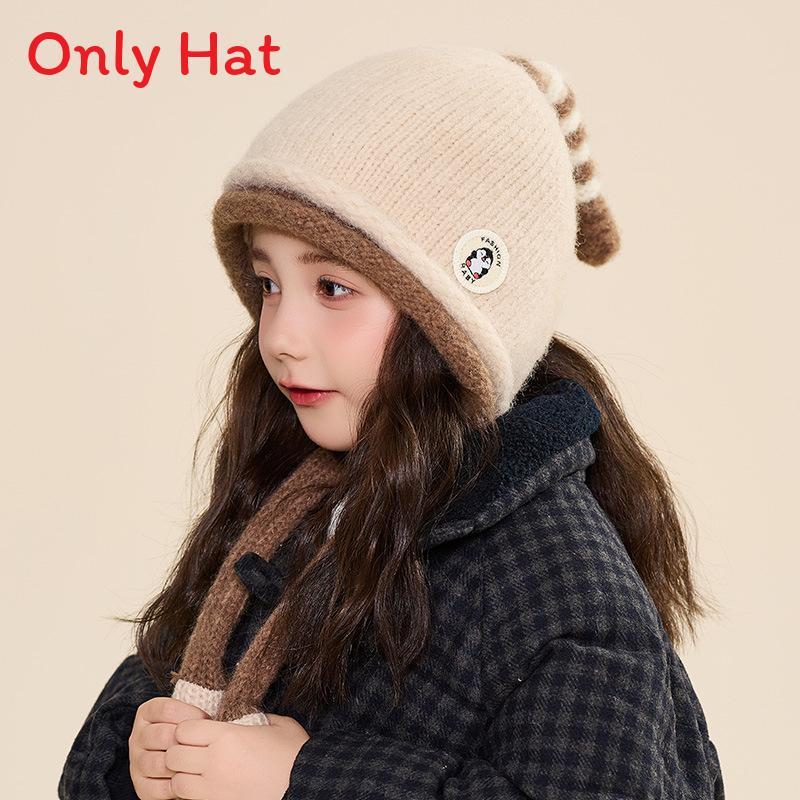 Kids Penguin Knit Hat With Ear Covering Warmth For Toddler Winter Wear