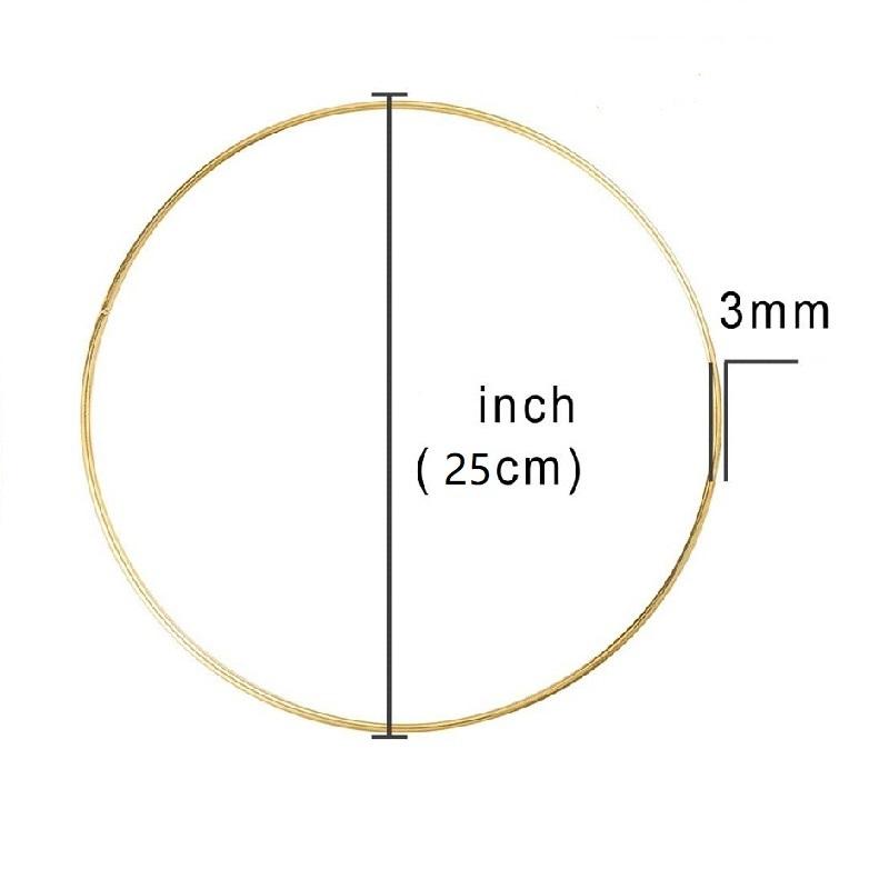 6PCS Round Metal Floral Hoop Wreath Frame Wire Ring Flower Garland Holder Rings DIY Christmas Wedding Table Decoration Wreath