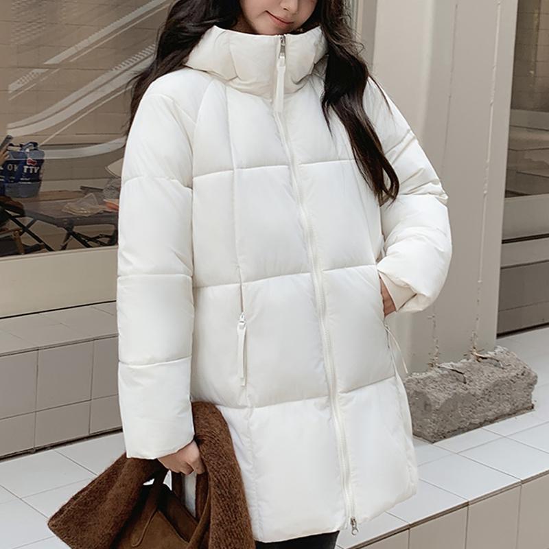 

Fashion Woman Winter Coats Hooded Loose Thick Warm Long Parkas Casual Women s Jackets M бежевый