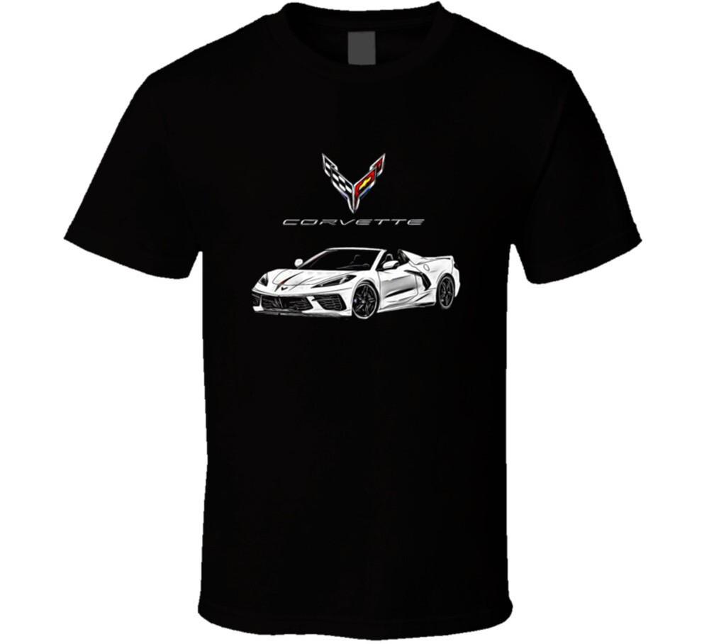 C8 White Vette Musclecar Supercar Hot Trending Gift T Shirt Unisex T-Shirt XL