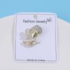 Fashion And Creative Girl Brooch Wearing Pearl Earrings, High-End And Simple Temperament With Jewelry Collar Pin