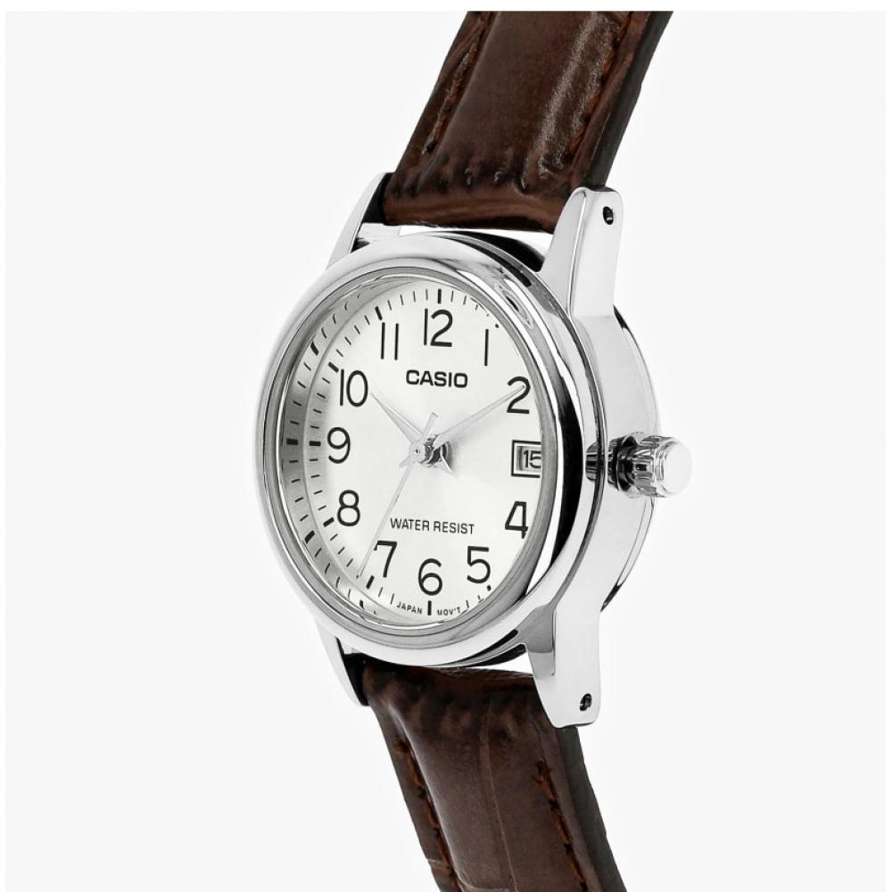 Casio Ltp V002l 7b2udf  Ltp V002l 7b2  Analog Sat Student Women S Leather Watch