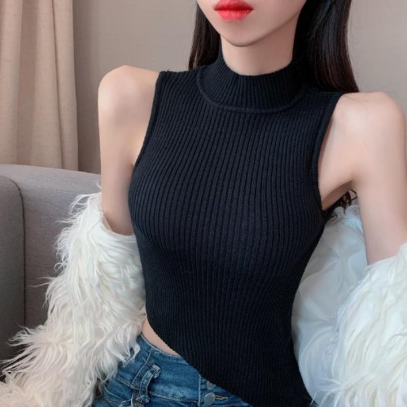 

Летняя новая мода возрастной воротник нестандартный жилет дизайн чувство внутри носить снаружи с Ins Tide One size