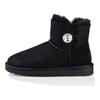 Bailey Button Bling Sheepskin Warm Simple Comfortable Snow Boots Women Boots Black 1016554-BLK