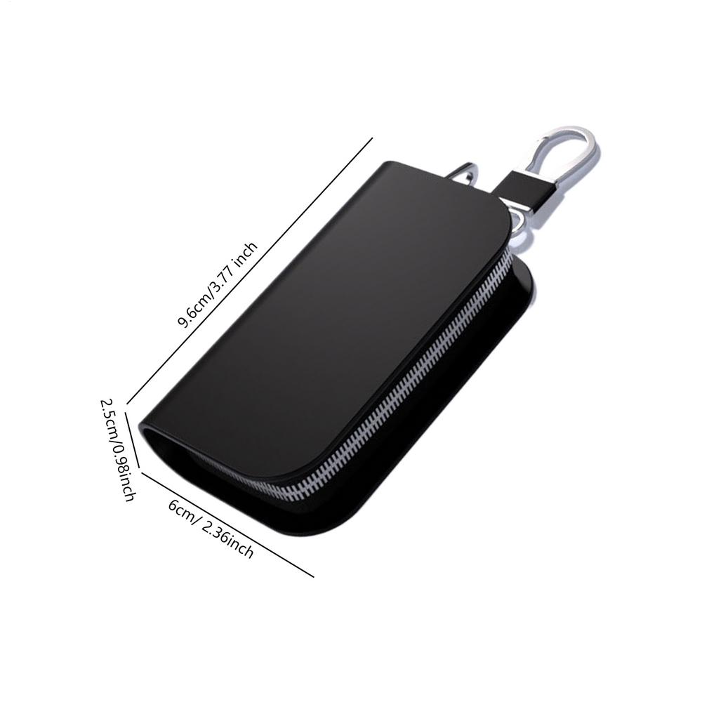 Кожаный Органайзер-чехол для брелока автомобильного ключа Раздельный Роскошный Антикражный Сумка-кейс для умного брелока с молнией для женщин мужчин