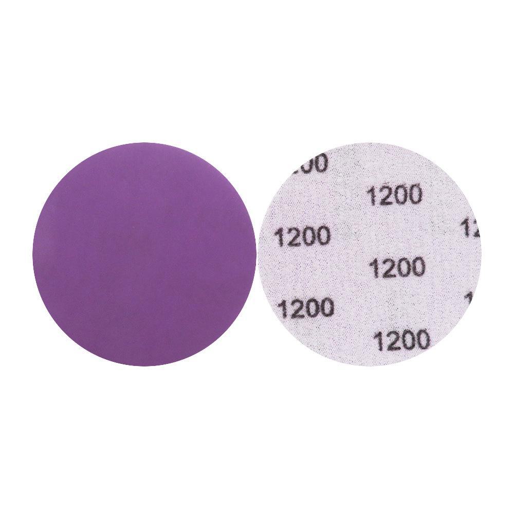 

3 75 мм фиолетовая самоклеящаяся флокированная наждачная бумага для полировки автомобильной краски 1200#