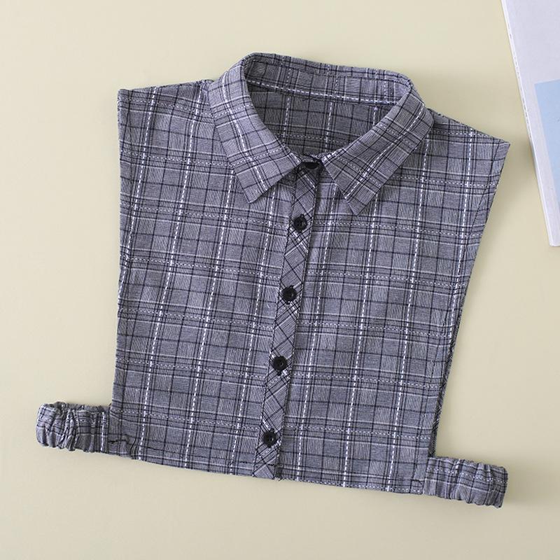 Women Cotton Printed Detachable Lapel Fake Collar Shirt White Ruffles False Collar Woman Removable False Blouse Nep Kraagie