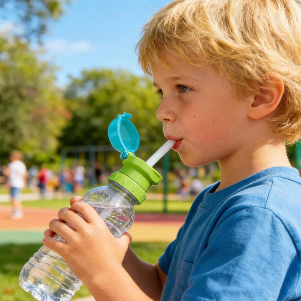 Universelle tragbare auslaufsichere Wasserflasche Strohhalm-Kappen Ersatzdeckel für Reisen, Camping, Zuhause, Passend für die meisten Wasserflaschen