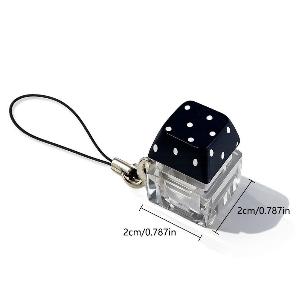 Polka Dot Finger Keyboard Caps DIY Keyboard Pinch Toy Relaxing Fidget Keychain