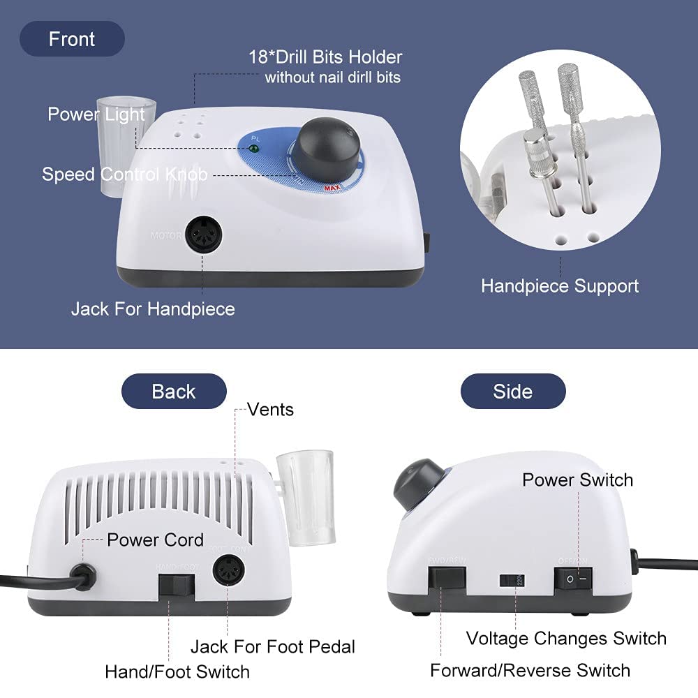TopSeller 65W Micro Motor Includes High for and Polishing Strong210+105L, 0-35,000 RPM, Parts, Speed, Lab, Jewelry, Engraving,